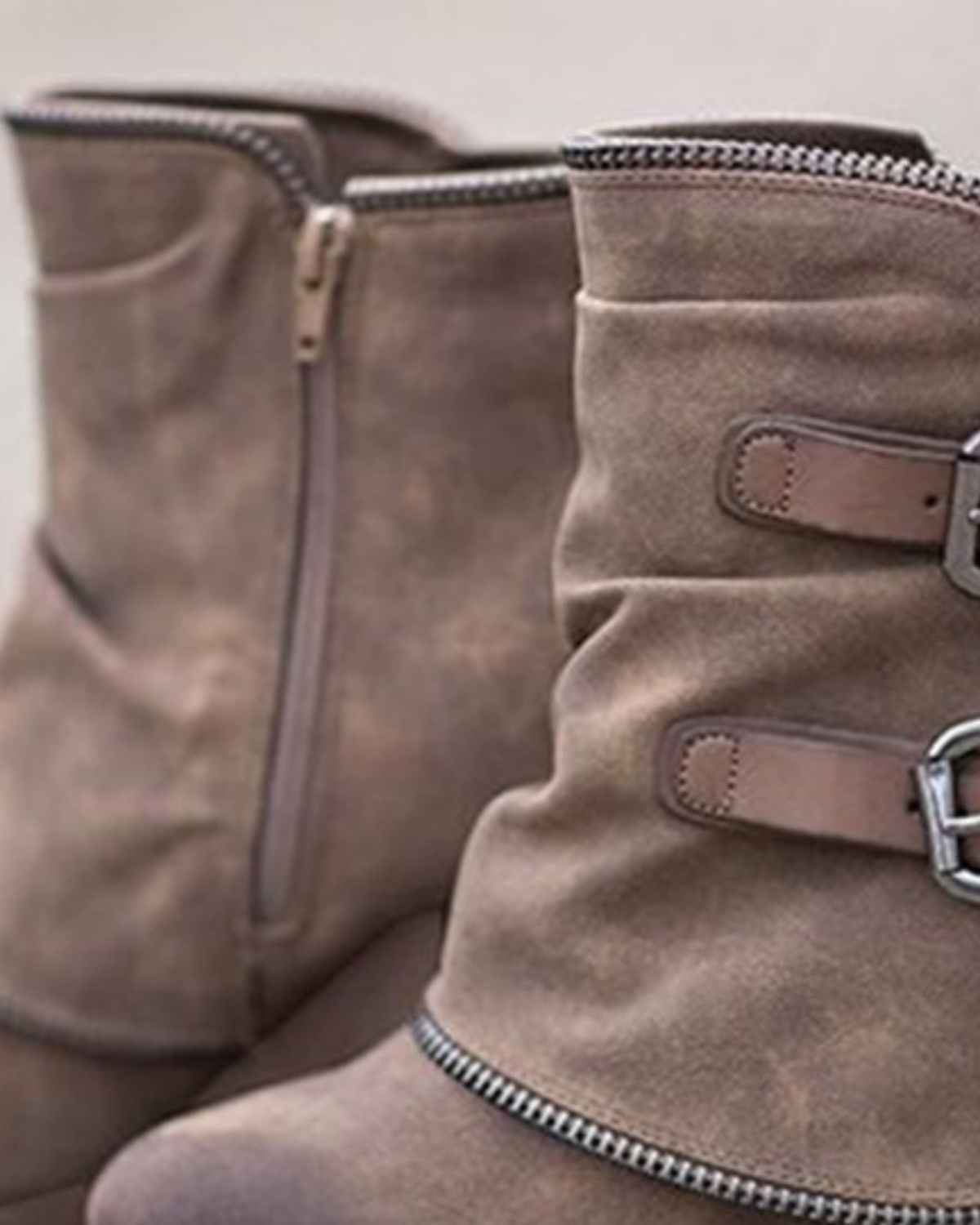 Wide-Fit Chunky Ankle Boots - detail