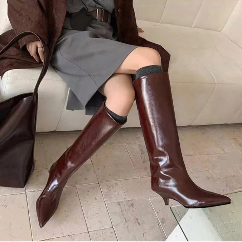 Wide-Calf Pointed-Toe Tall Boots - View 1
